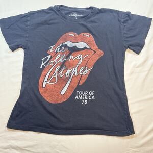 The Rolling Stones Tour of America ’78 Tongue Logo Graphic T-Shirt Black Size M